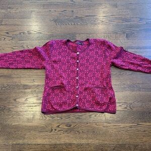 Gudrun Sjöden Pink Floral Knit Cardigan